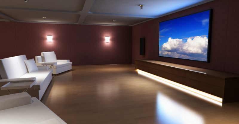 Home Theater System setup inside a big room