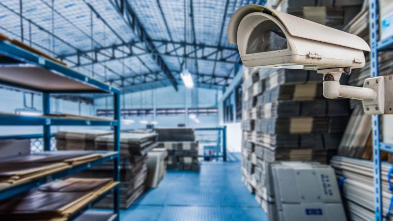 surveillance cameras for business inside a production plant